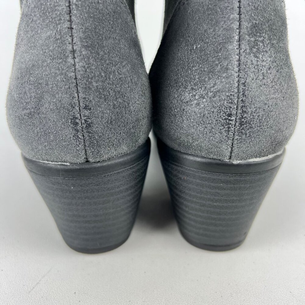 Earth Origins Womens Tori Gray Suede Ankle Booties Water Repellent size 9.5 - Picture 5 of 16